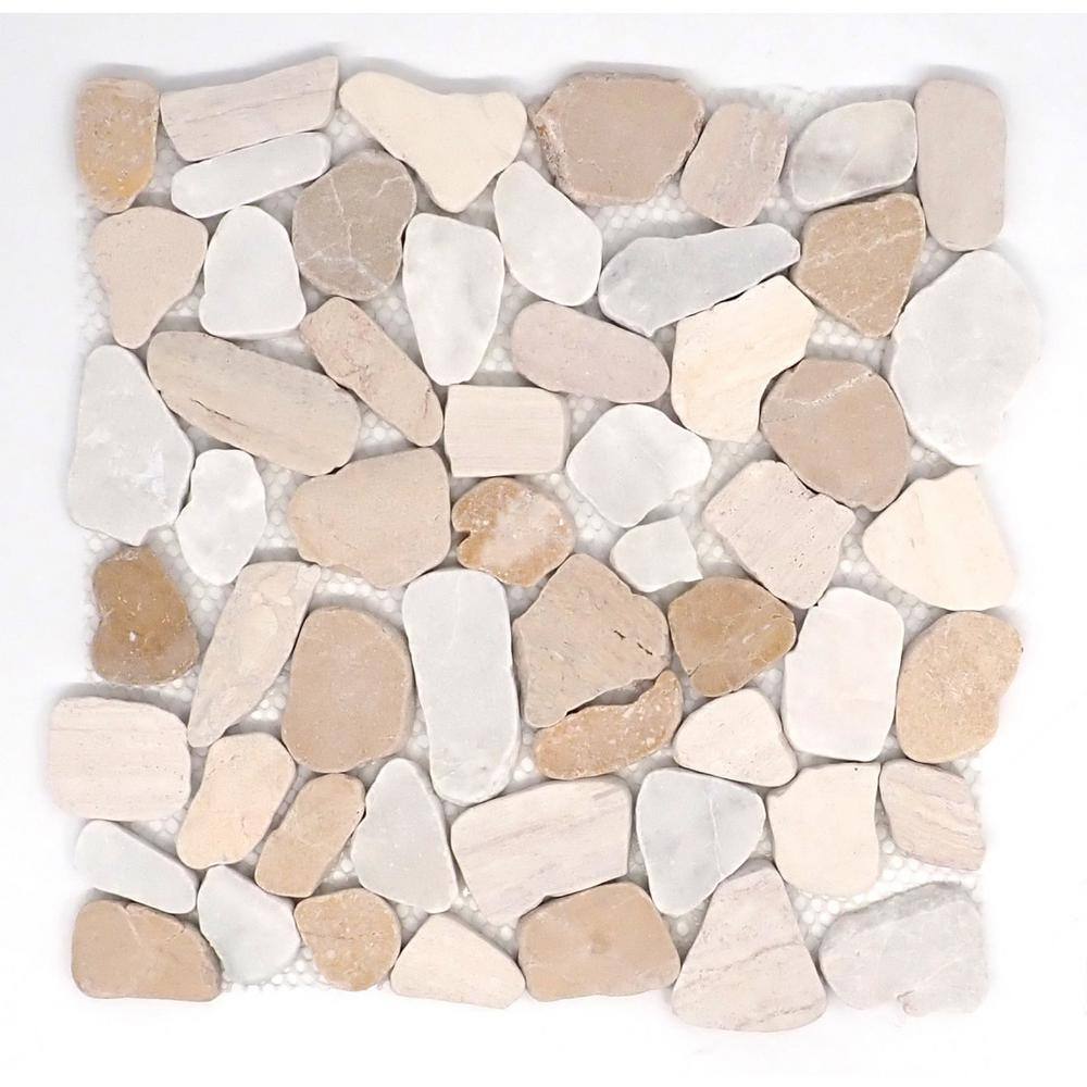 Summer Pebble Stone 12x12 Natural Mosaic Tile