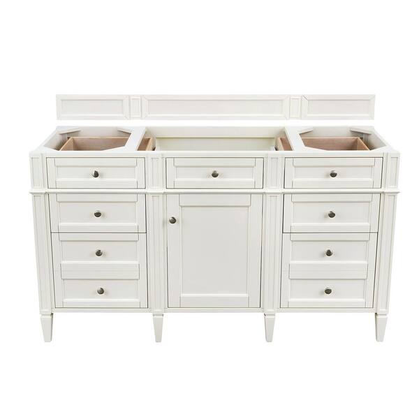 James Martin Vanities Brittany 60 in. Single Bath Vanity Cabinet Only in Cottage White