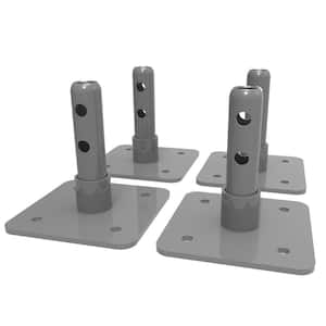 4.75 in. x 4.75 in. x 4.75 in. Steel Base Plate, Tools/Equipment for Leveling Baker Style Scaffolding (4-Pack)