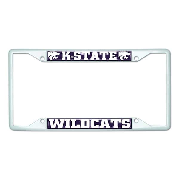 FANMATS Universal Fit Kansas State University License Plate Frame - White