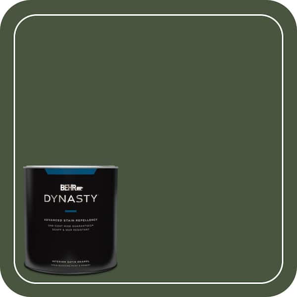 BEHR DYNASTY 1 qt. #MQ6-49 Chard One-Coat Hide Satin Enamel Stain-Blocking Interior Paint and Primer