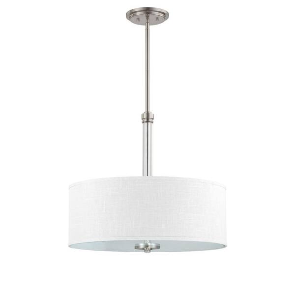 Sunset Lighting Middlebrooks 3-Light Satin Nickel Pendant
