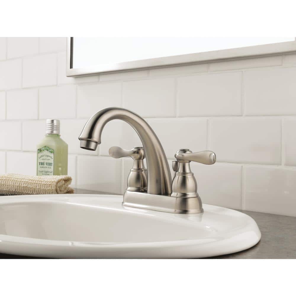 Delta Windemere Dual-Handle Stainless Steel Bathroom Faucet