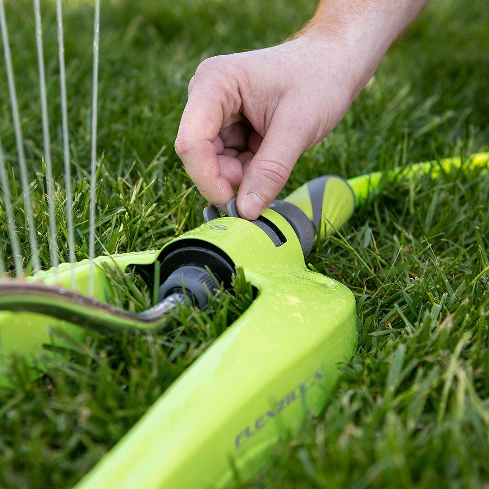 ZillaGreen Oscillating Lawn Sprinkler with Metal Base, 2,400 sq. ft.