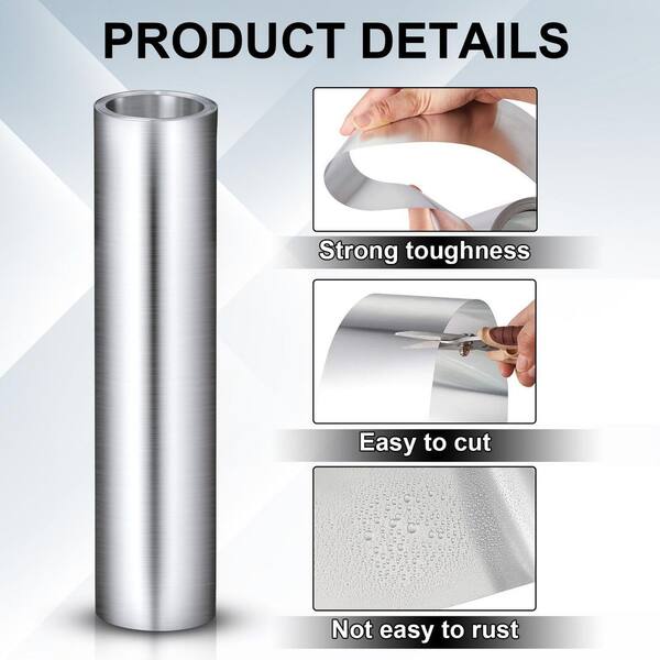 Aluminum Flashing Roll – 8" X 25', 0.2mm Thickness, Weatherproof Metal Roofing Strip For Sealing Windows, Doors, & Moss Prevention