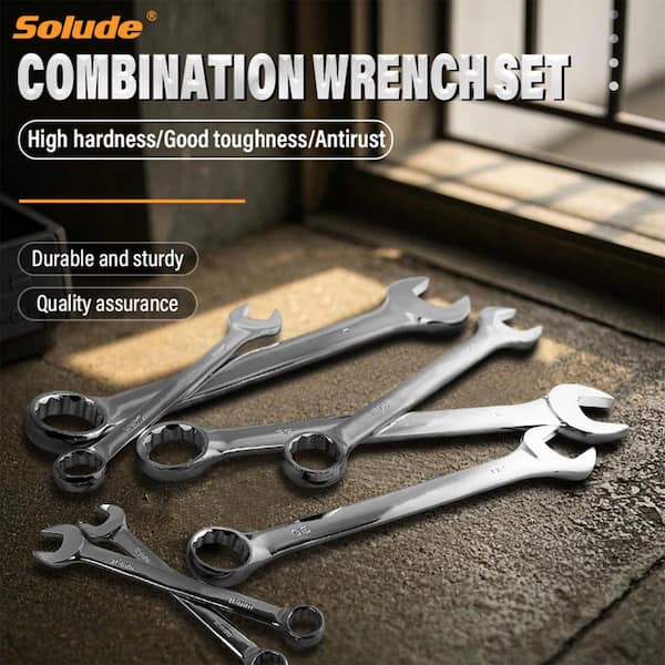 4-11 in. Chrome Vanadium Combination Wrench Set (18-Piece)