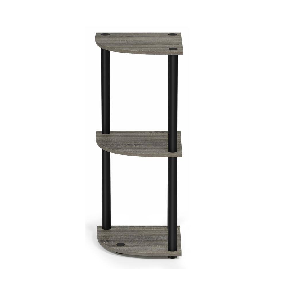 Light Blue and White 3-Tier Corner Wood Bookcase