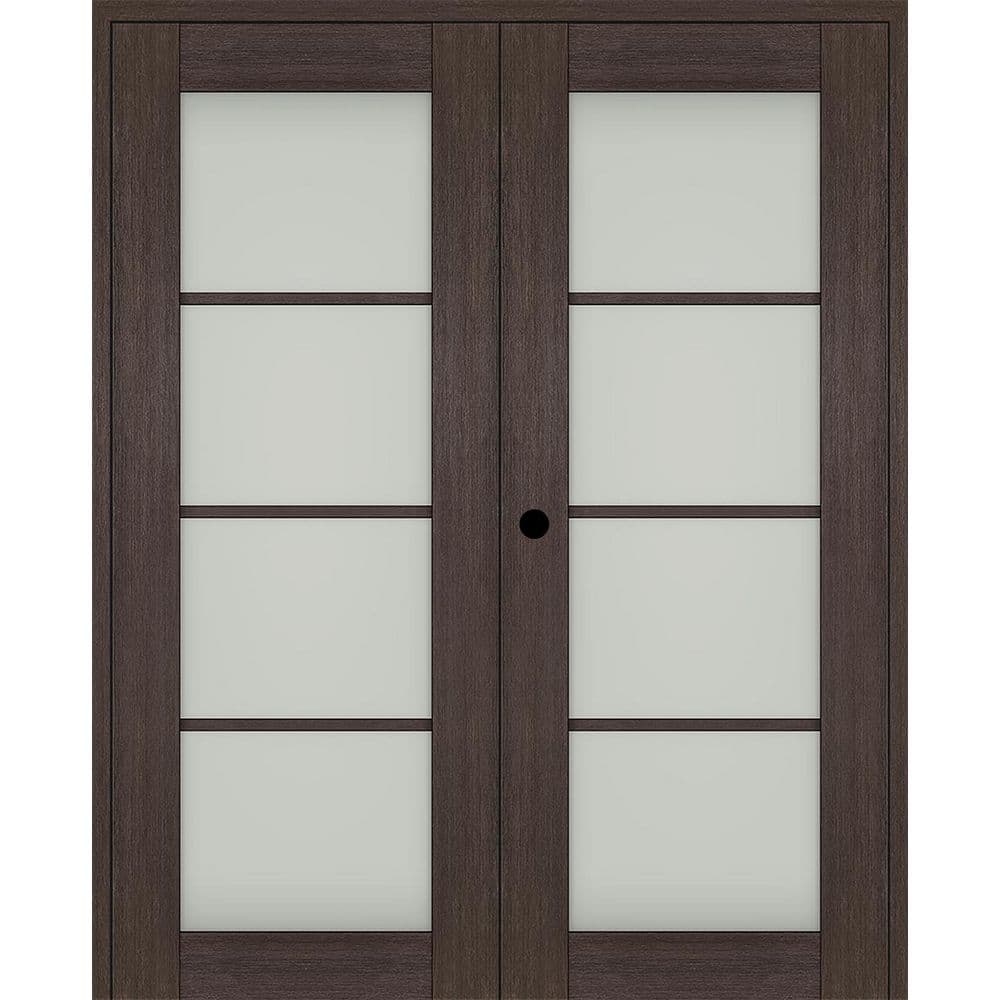 Avon 4 Lite N 36 in. x 96 in. Right Active 4-Lite Frosted Glass Veralinga Oak Wood Composite Double Prehung French Door price history on PriceWatchPro