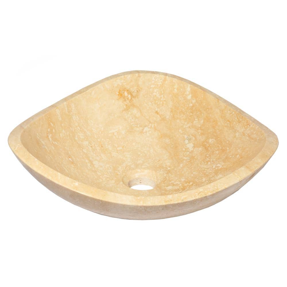 Eden Beige Stone Curved Rim Bathroom Sink