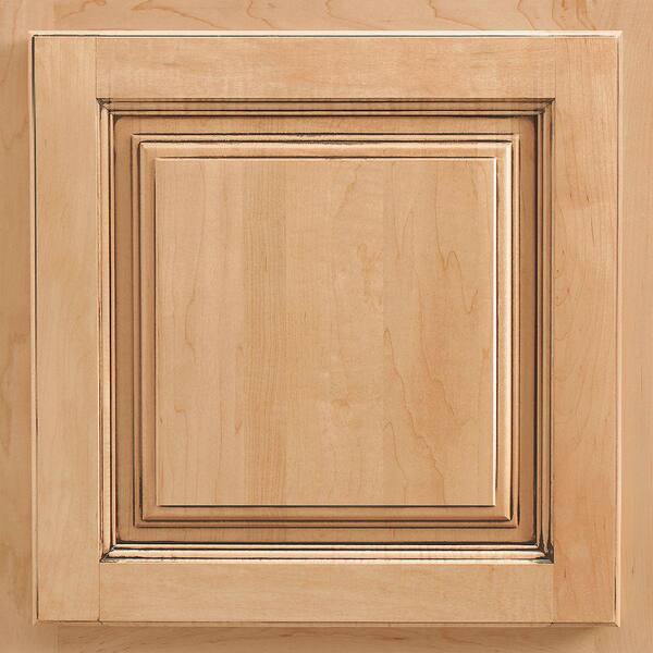 American Woodmark 13x12-7/8 in. Cabinet Door Sample in Newport Maple Coffee Glaze