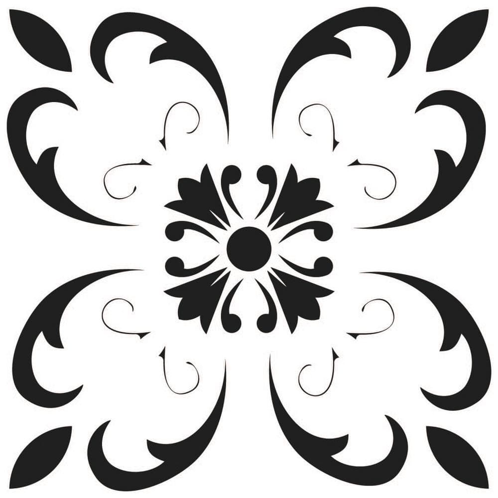 Black 5 in. x 5 in. Vinyl Peel and Stick Tile (24 Tiles, 4.17 sq. ft./Pack) price history on PriceWatchPro