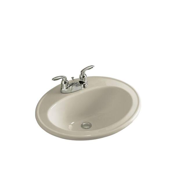 KOHLER Pennington Self-Rimming Lavatory with 4 in. Centers in Sandbar