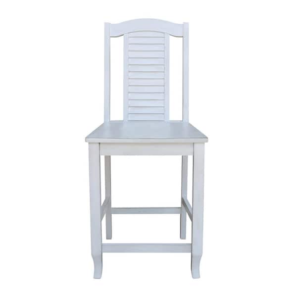 International Concepts 24 in. H Chalk Seaside Counter Height Stool