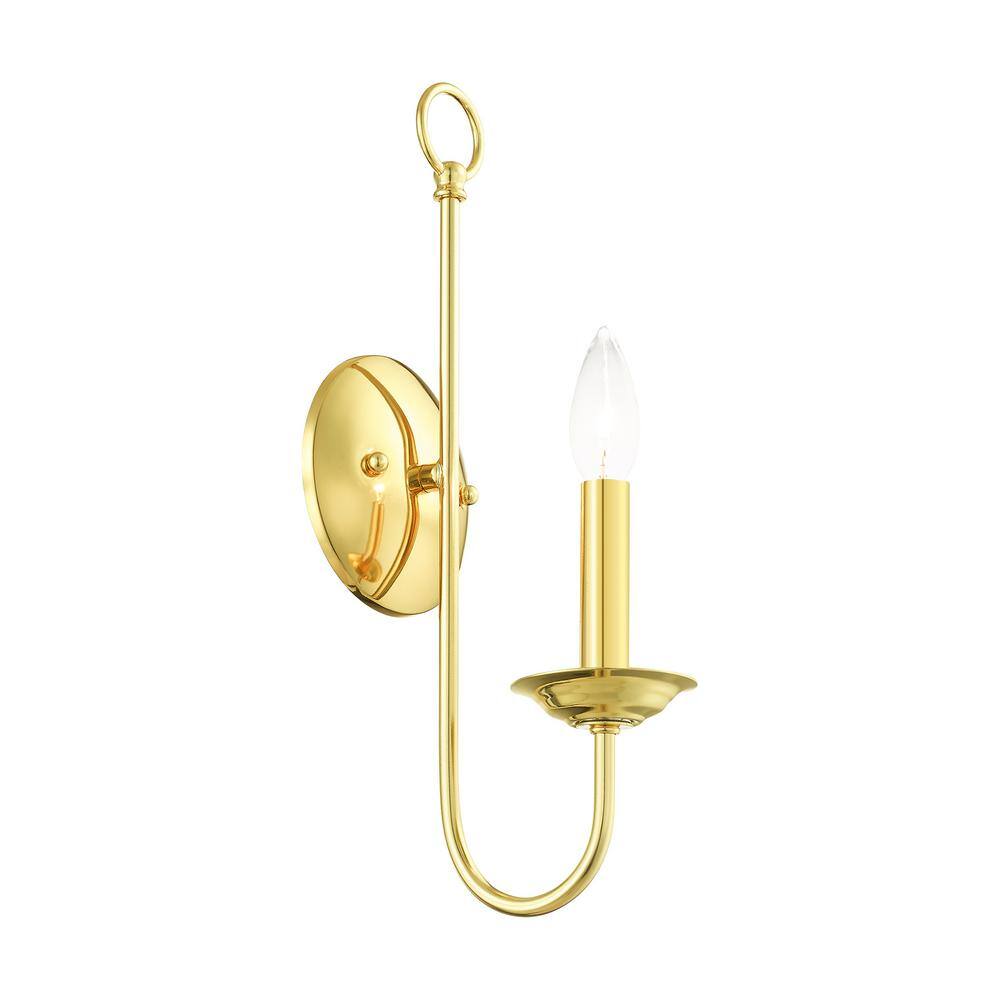 Estate Polished Brass Direct Wired 16" Wall Sconce