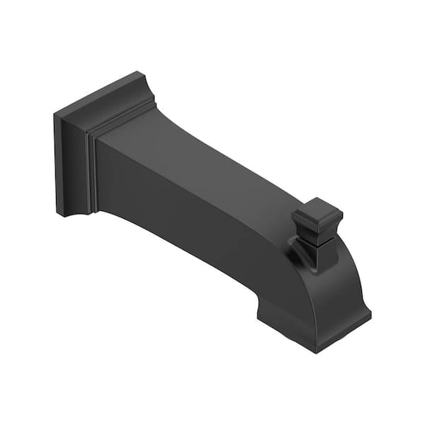 American Standard Town Square S Slip-On Wall Mount Tub Spout in Matte Black with Diverter