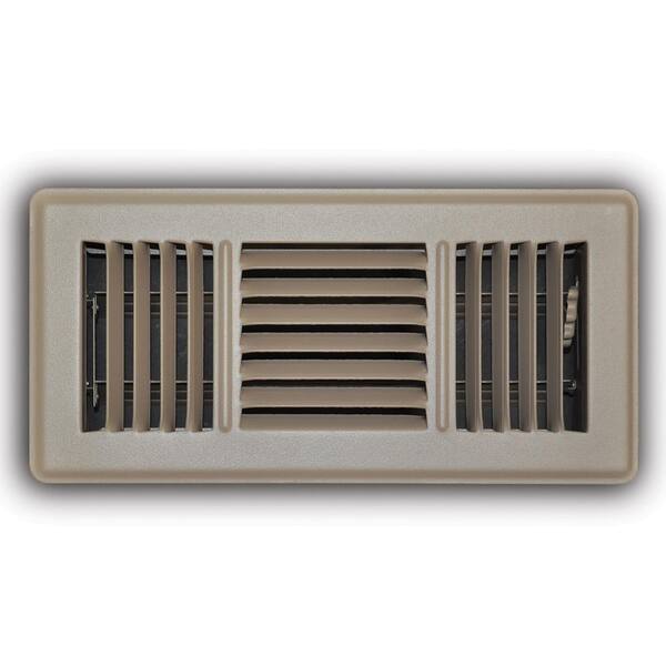 STEEL FLOOR REGISTER Brown 6" x 14" Duct Size AC Heat Air Welded Construction STEEL FLOOR REGISTER Brown 6" x 14" Duct Size AC Heat Air Welded Construction