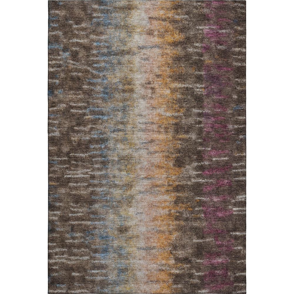 Mayfield Premium Machine Washable Abstract AMF2318 Chocolate 3 ft. x 5 ft. Area Rug price history on PriceWatchPro