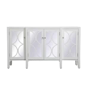Timeless Home 4-Door in White Storage Cabinet 34 in. H x 60 in. W x 16 in. D