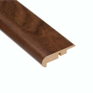 High Gloss Monterrey Walnut 7/16 in. Thick x 2-1/4 in. Wide x 94 in. Length Laminate Stair Nose Molding