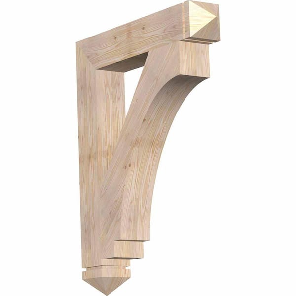 Ekena Millwork 5-1/2 in. x 42 in. x 34 in. Douglas Fir Imperial Arts and Crafts Smooth Bracket