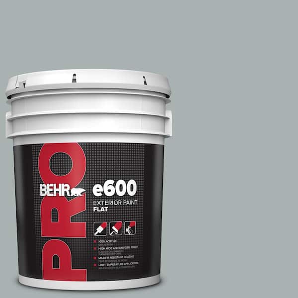 5 gal. #730F-4 Flint Smoke Flat Exterior Paint