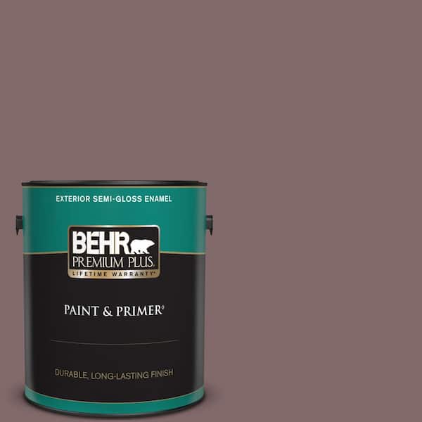BEHR PREMIUM PLUS 1 gal. #N120-6 Raisin in the Sun Semi-Gloss Enamel Exterior Paint & Primer