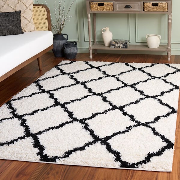 Townsend 8 ft. x 10 ft. Ivory/Black Geometric Area Rug