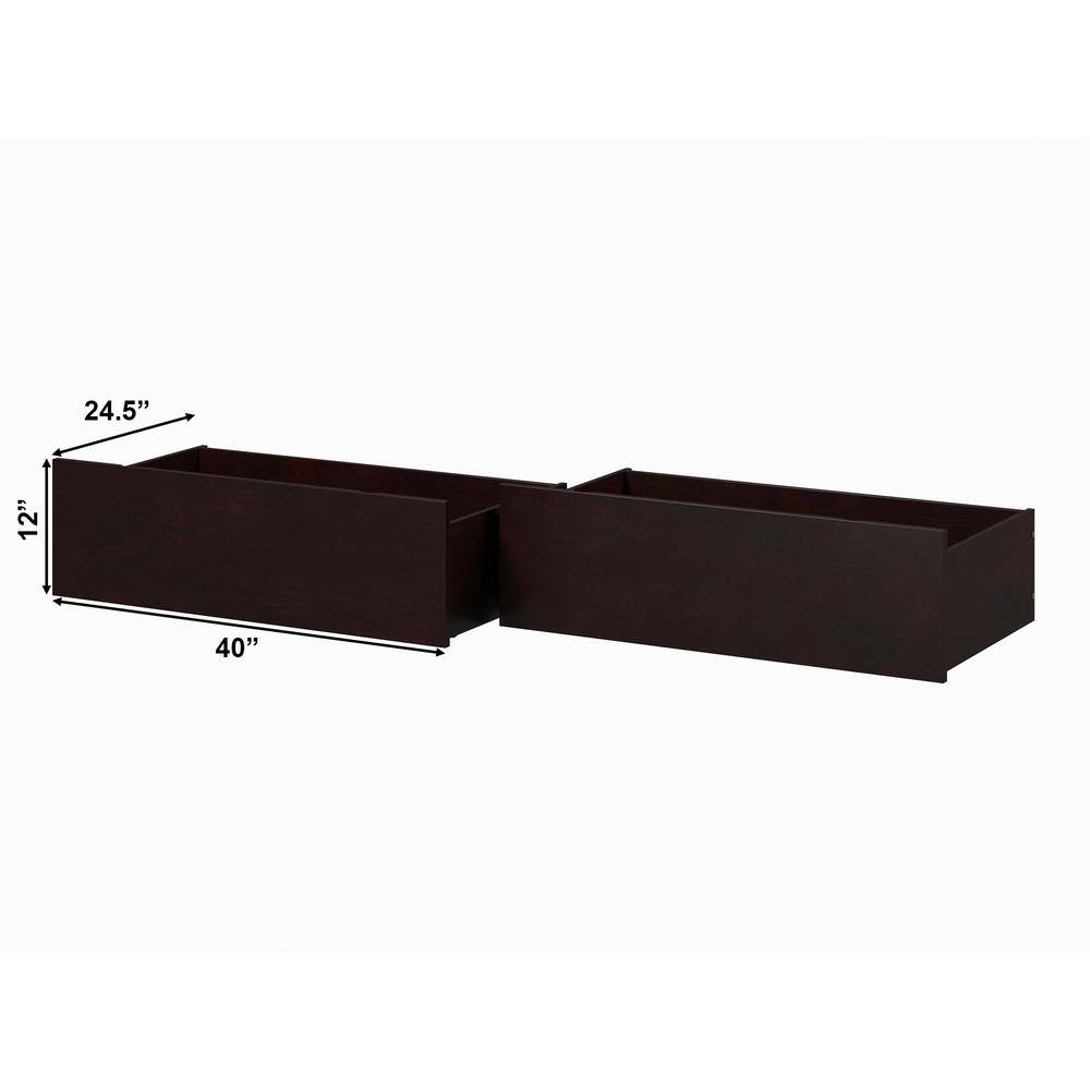 Espresso Urban Queen-King Sleek Storage Drawers