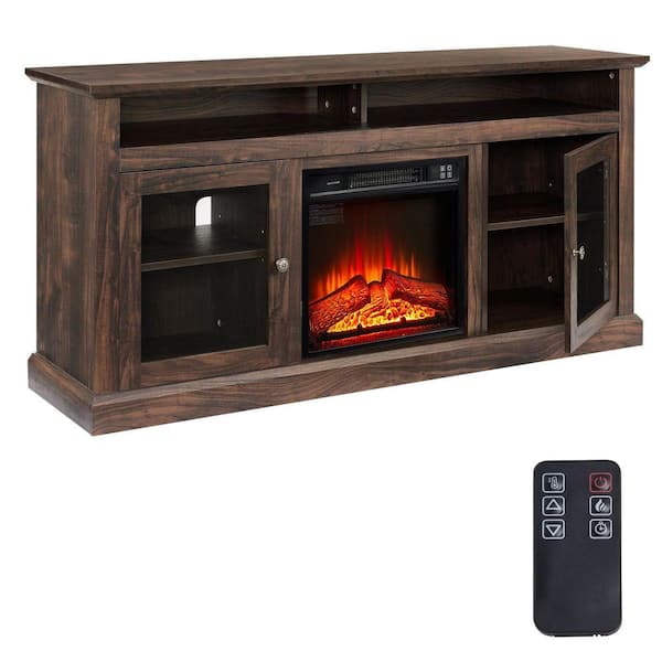 ToolCat 60 in. Freestanding TV Stand in Brown with 18 in