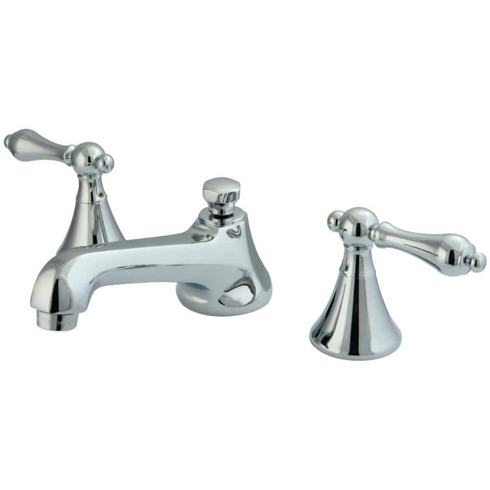 Kingston Brass Modern 8 In Widespread 2 Handle Bathroom Faucet In   Polished Chrome Kingston Brass Widespread Bathroom Faucets Hks4471al 64 1000 