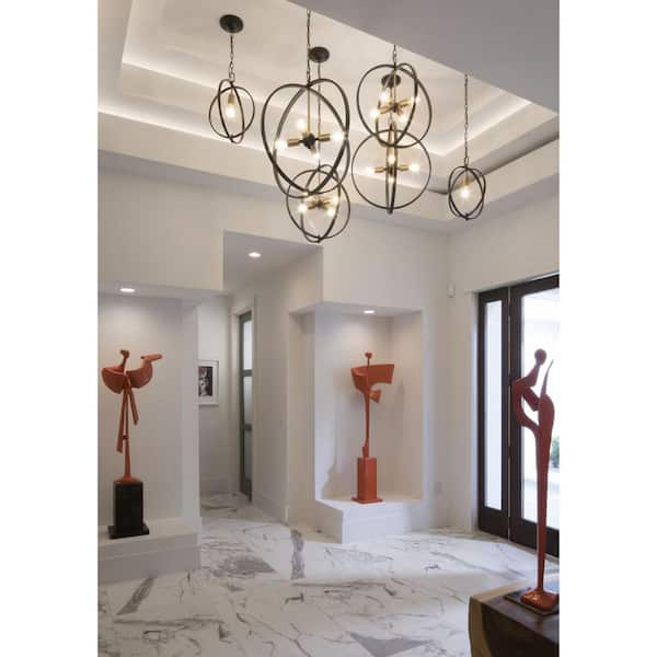 Swing 4-Light Antique Bronze Foyer Pendant