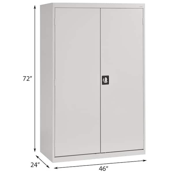 Elite Series ( 46 in. W x 72 in. H x 24 in. D ) Welded Steel Wardrobe Freestanding Cabinet in Dove Gray