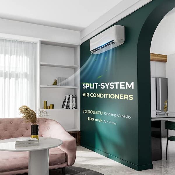 12,000 BTU Portable Air Conditioner Cools 750 Sq. Ft. with Heater and Installation Kit in White