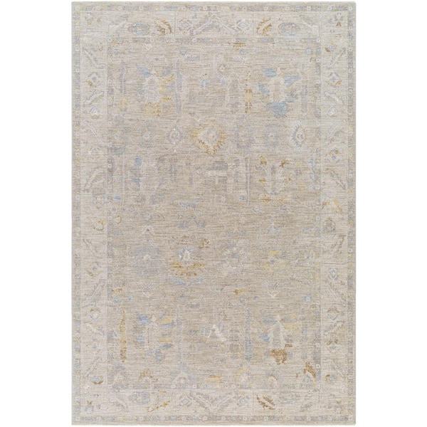 Livabliss Avant Garde 5 ft. x 7 ft. Brown Border Indoor Area Rug