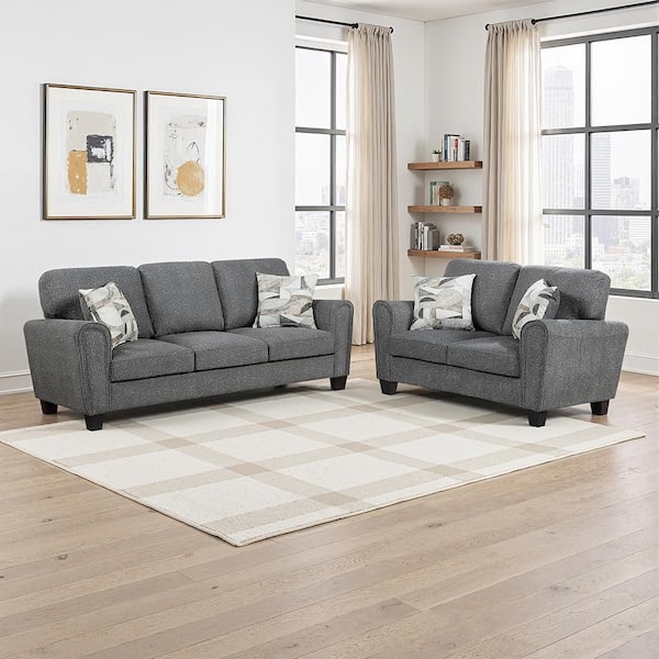 Lazzara Tabor 85 in. W Straight Arm Chenille Rectangle 2-Piece