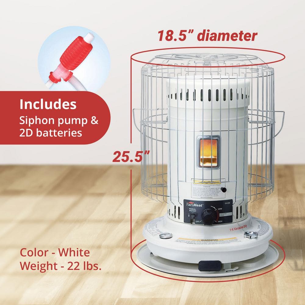 Sengoku White Portable Convection Kerosene Heater 23,500 BTU