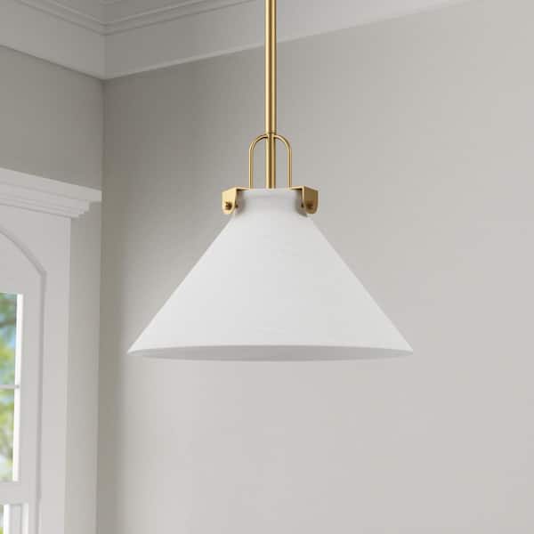 Zevni Mid-Century Modern 9.8 in. 1-Light Gold Kitchen Island