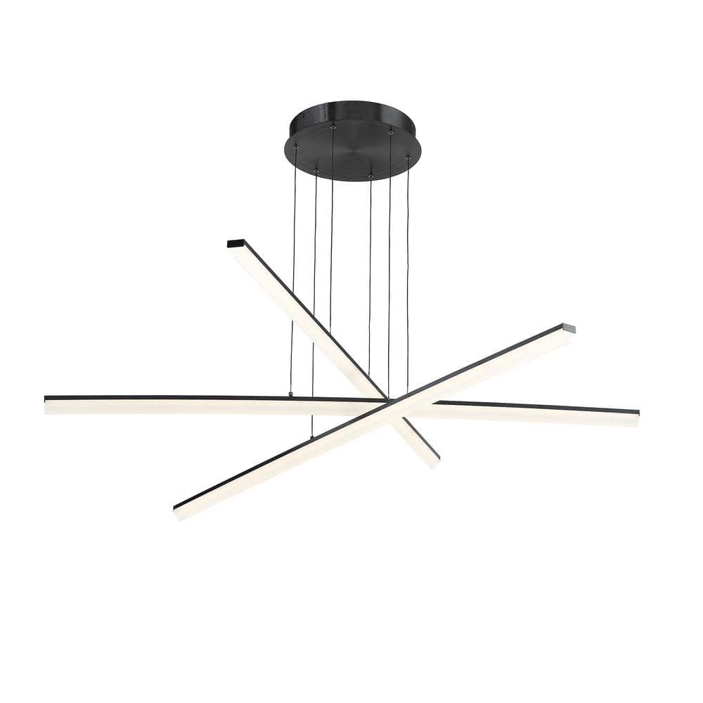 Black Glass LED Indoor/Outdoor Pendant Light