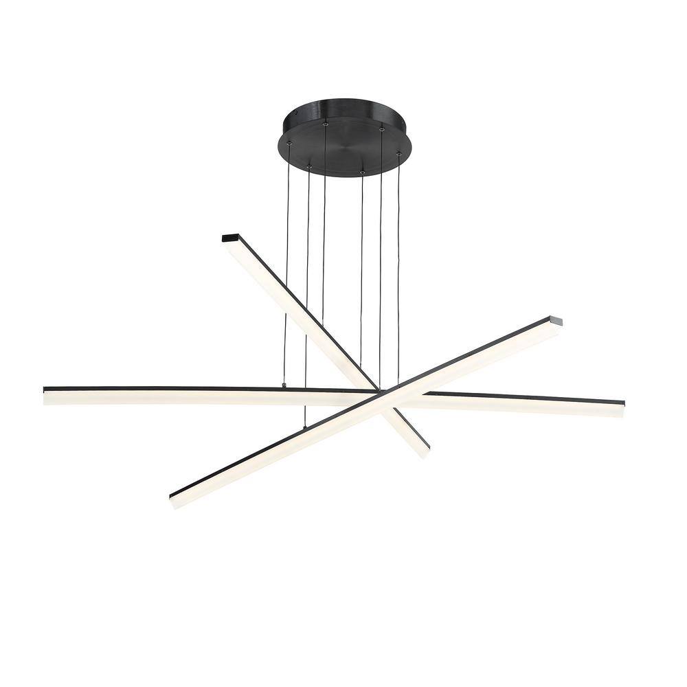 Black Glass LED Indoor/Outdoor Pendant Light