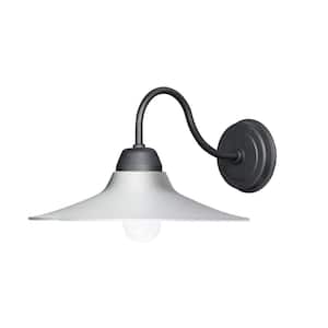 Dockside 1-Light Black Outdoor Hardwired Wall Sconce