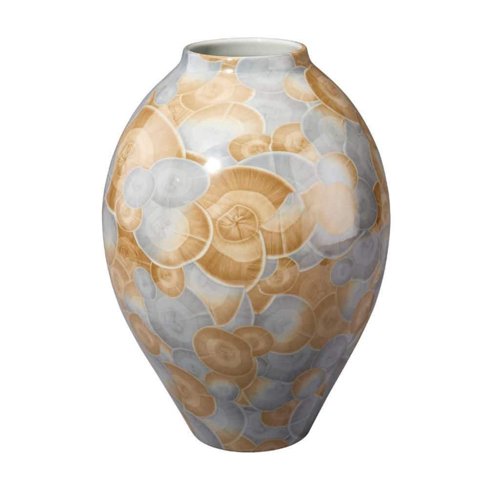 Aery 12 in. Blue and Brown Ceramic Round Decorative Vase price history on PriceWatchPro