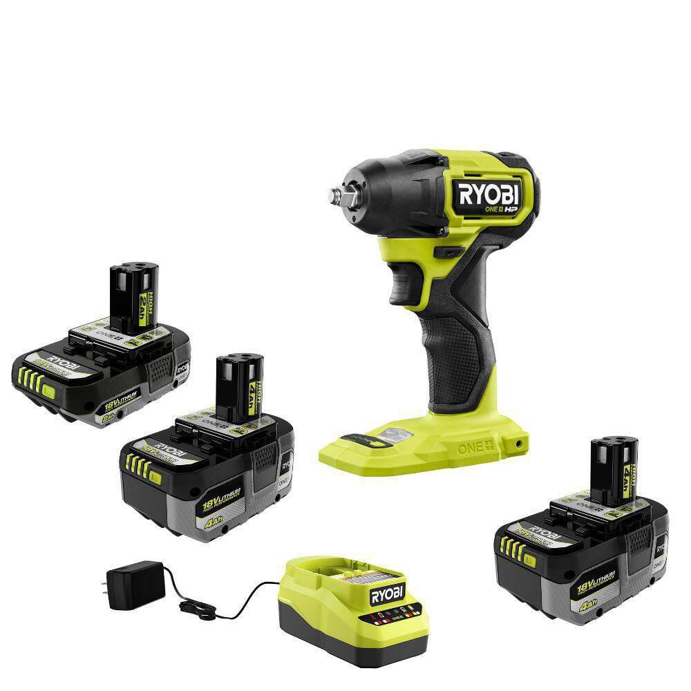 ONE+ 18V HIGH PERFORMANCE Kit w/ (2) 4.0 Ah Batteries, 2.0 Ah Battery, Charger, & ONE+ HP Brushless Impact Wrench price history on PriceWatchPro