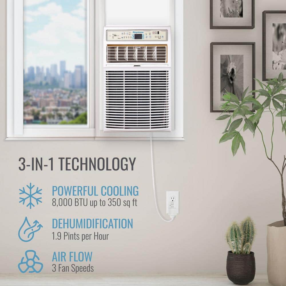 Keystone 8000 BTU White Energy Star Window Air Conditioner with Remote