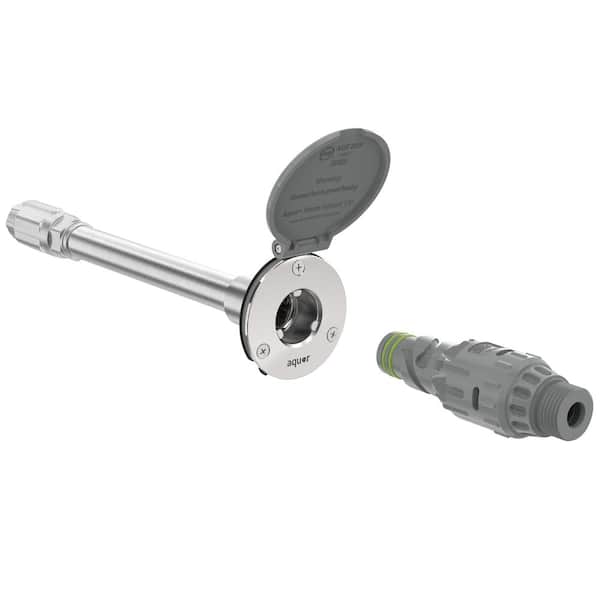 AQUOR 1/2 in. NPT inlet and 3/4 in. Hose Connector x 10 in. L House Hydrant V1+ Modern Outdoor Wall Faucet