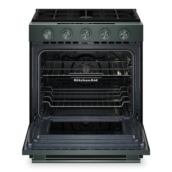 30 in. 5 Element Slide-In Gas Range in Juniper with 2-in-1 Burner