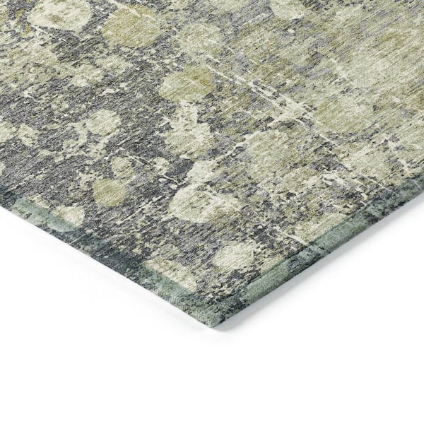 Chantille Machine Washable Indoor/Outdoor Abstract ACN2113 Olive 9 ft. x 12 ft. Area Rug