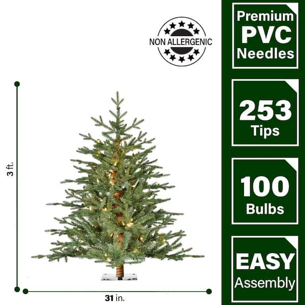 Fraser Hill Farm 7.5-ft. Jingle Pine Artificial Christmas Tree with  Multicolor LED Lights and Remote