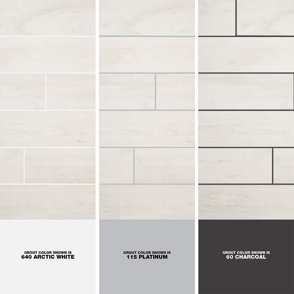 Montgomery White 8" x 48" Matte Porcelain Wood Look Tile