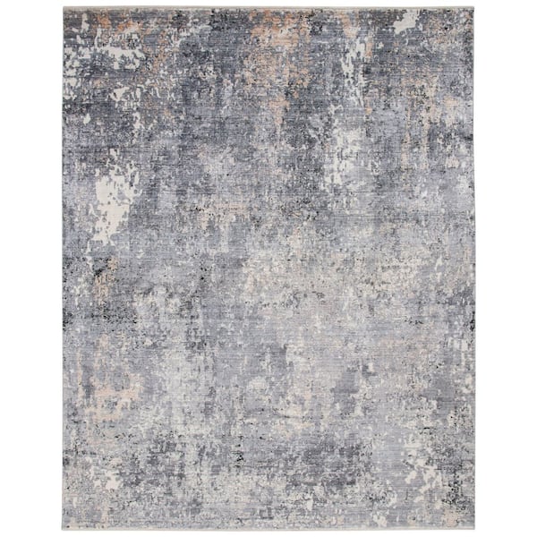 Eclipse 8 ft. x 10 ft. Gray/Beige Modern Industrial Textured Abstract Area Rug