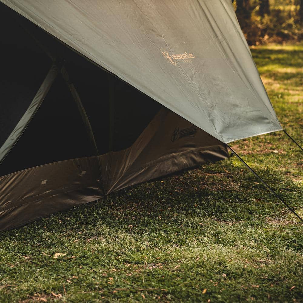 Alpine Green 8-Person Waterproof Hub Tent with Carry Bag